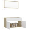Picture of 31" Bathroom Furniture Set - White and Sonoma Oak
