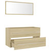 Picture of 35" Bathroom Furniture Set with Mirror - Sonoma Oak