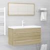 Picture of 35" Bathroom Furniture Set with Mirror - Sonoma Oak