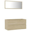Picture of 35" Bathroom Furniture Set with Mirror - Sonoma Oak