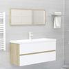 Picture of 39' Bathroom Furniture Set - White and Sonoma Oak