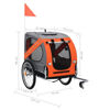 Picture of Pet Bike Trailer Orange and Gray