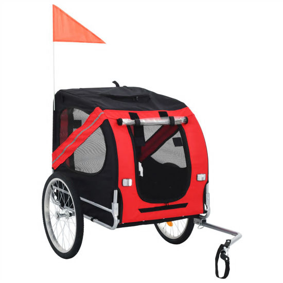 Picture of Pet Bike Trailer Red and Black