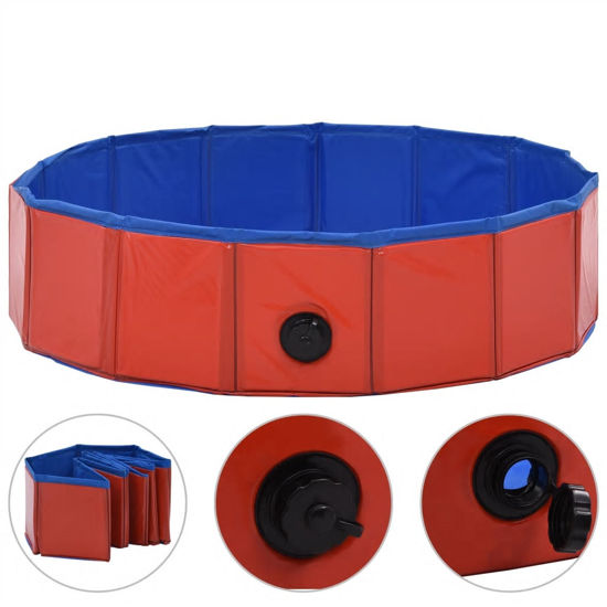 Picture of Foldable Dog Swimming Pool - Red PVC