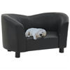 Picture of Dog Faux Leather Sofa - Black