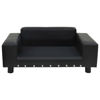 Picture of Dog Plush and Faux Leather Sofa - Black