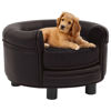 Picture of Dog Plush and Faux Leather Sofa - Brown