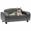 Picture of Dog Faux Leather Sofa - Gray