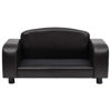 Picture of Dog Faux Leather Sofa - Black