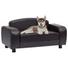 Picture of Dog Faux Leather Sofa - Brown