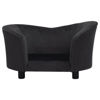 Picture of Dog Plush and Faux Leather Sofa - Black