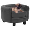 Picture of Dog Plush and Faux Leather Sofa - Dark Gray