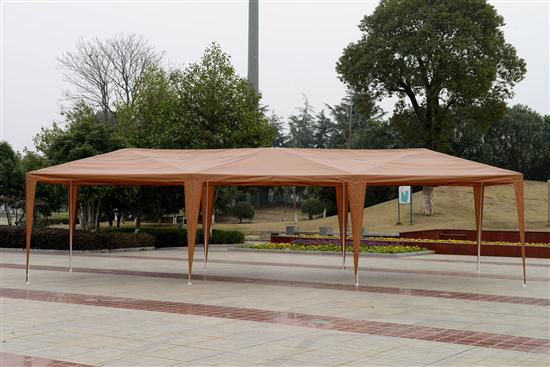 Picture of Outdoor 10' x 30' Gazebo Canopy Tent Coffee with 6 Removable Window Walls