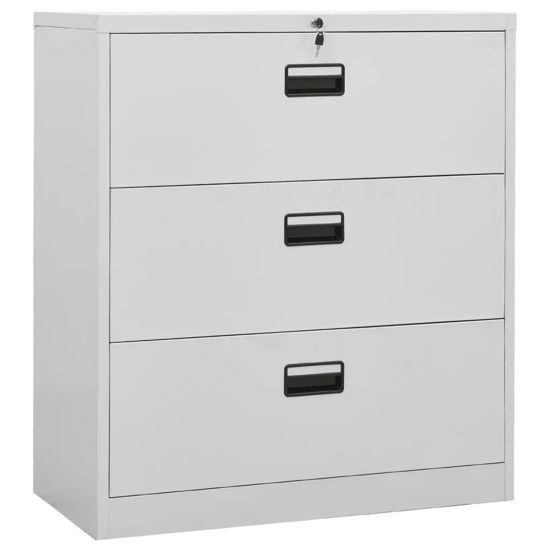 Picture of Office Steel Filing Cabinet 35" - L Gray