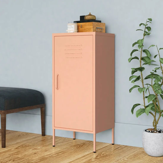 Picture of Steel Office Storage Cabinet 16" - Pink