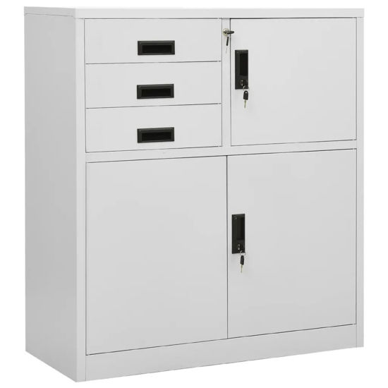 Picture of Office Steel Storage Locker Cabinet 35" - L Gray