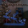 Picture of Christmas Decor Acrylic Flying Reindeer & Sleigh - Blue