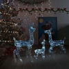 Picture of Christmas Decor Acrylic Reindeers with LED - White