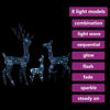 Picture of Christmas Decor Acrylic Reindeers with LED - White