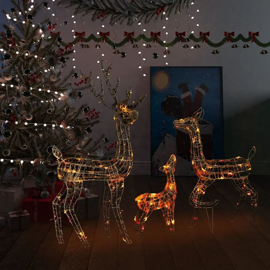 Picture of Christmas Decor Acrylic Reindeers with LED - Multi-Color