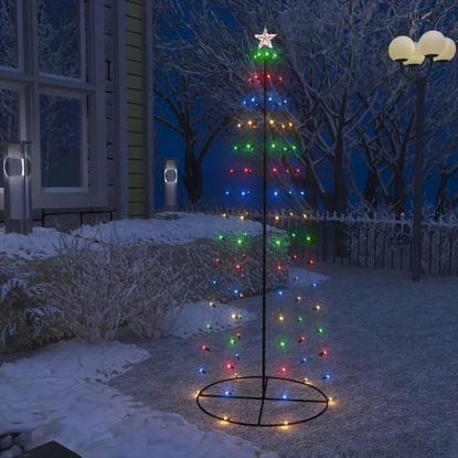 Picture of 6' Christmas Tree Cone with LED - Multi-Color