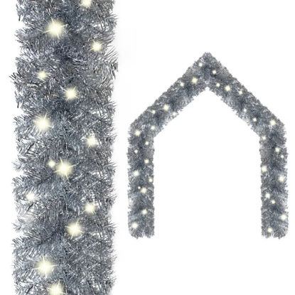 Picture of 32' Christmas Garland with LED - Silver