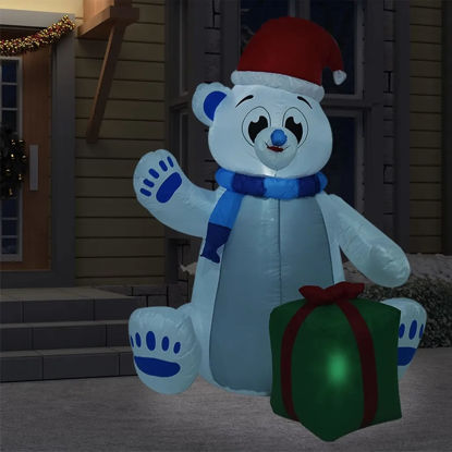 Picture of 7' Christmas Inflatable Polar Bear