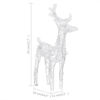 Picture of 4' Christmas Decor Acrylic Reindeers & Sleigh - W White