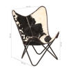 Picture of Leather Butterfly Chair - Black and White