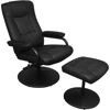 Picture of Living Room Chair with Footrest - Black