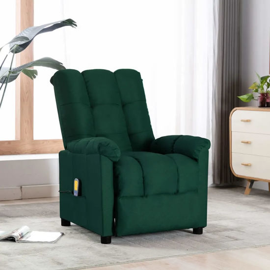 Picture of LIving Room Fabric Massage Recliner Chair - D Green