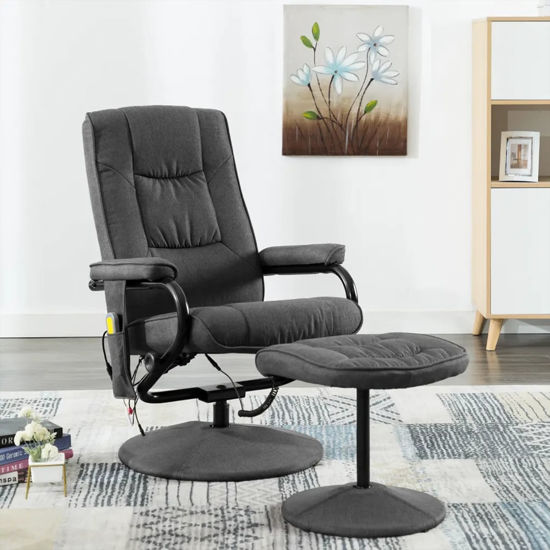 Picture of Fabric Massage Recliner Chair with Footrest- D Gray