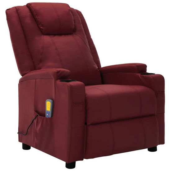 Picture of Living Room Recliner Massage Chair - W Red