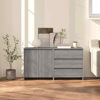 Picture of Wooden Sideboard with Storage Cabinet SEW 2 pc - Gray