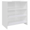 Picture of High Gloss Sideboard with Storage Cabinet and Shelves EW 2 pc - White