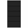 Picture of Wooden Storage Cabinet with Drawers 23" EW - Black