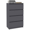 Picture of Wooden Storage Cabinet with Drawers 23" EW - Gray