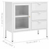 Picture of Steel Display Cabinet with Storage 29" - White