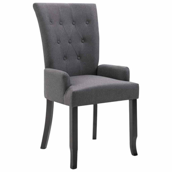 Picture of Fabric Dining Chair with Armrests - 1 pc D Gray