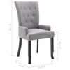 Picture of Fabric Dining Chair with Armrests - 1 pc L Gray