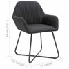 Picture of Dining Fabric Chairs with Armrest - 2 pc Black