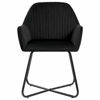 Picture of Velvet Dining Chairs - 2 pc Black