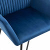 Picture of Dining Velvet Chairs with Armrest - 2 pc Blue