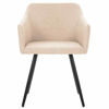 Picture of Dining Fabric Chairs with Armrest - 2 pc Cream