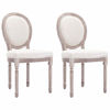 Picture of Dining Fabric Chairs  - 2 pc Cream