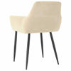 Picture of Dining Velvet Chairs with Armrest - 2 pc Cream