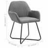 Picture of Dining Fabric Armchair Chairs - 2 pc D Gray