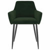 Picture of Dining Velvet Chairs with Armrest - 2 pc D Green