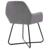 Picture of Dining Velvet Armchair Chairs - 2 pc Gray