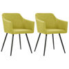 Picture of Dining Fabric Armchair Chairs - 2 pc Green